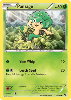 Pansage XY card