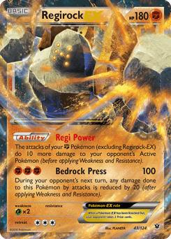 2016 Fates Collide Regirock-EX #43