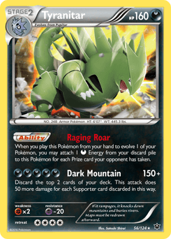 2016 Fates Collide Tyranitar #56
