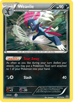 2016 Steam Siege Weavile #61