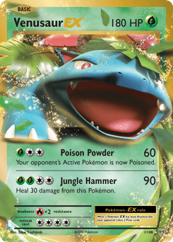 Venusaur ex Evolutions card
