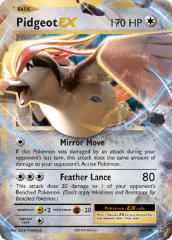 Pidgeot ex Evolutions card
