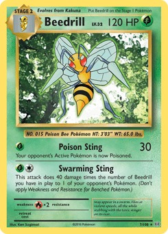 2016 Evolutions Beedrill #7