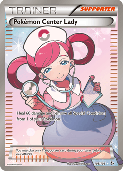 Pokémon Center Lady Flashfire card