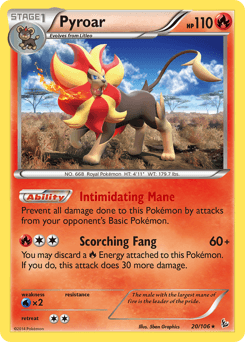 Pyroar Flashfire card
