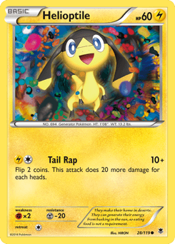 Helioptile Phantom Forces card
