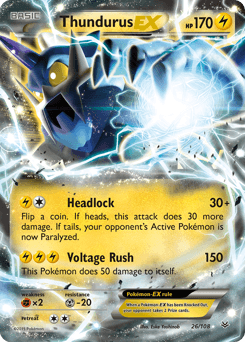 Thundurus-EX Roaring Skies card