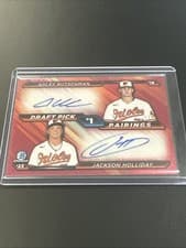 Adley Rutschman / Jackson Holliday 2026 Bowman Draft Pick Pairings Autograph card
