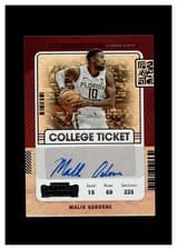 Malik Osborne 2022 Panini Chronicles Draft Picks Contenders College Ticket Autograph card