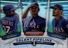 2018 Bowman Talent Pipeline Chrome Ronald Guzman, Ariel Jurado, Leody Taveras #TEX