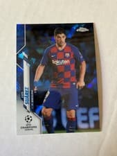 Luis Suarez 2019 Topps Chrome UEFA Champions League Sapphire card