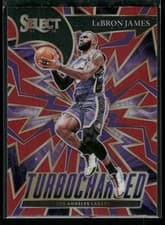 LeBron James 2021 Panini Select Turbo Charged card