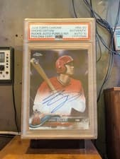 Shohei Ohtani 2018 Topps Chrome Rookie Autograph card