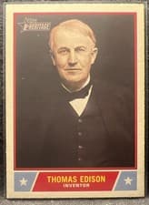 Thomas Edison 2025 Topps Heritage Notable American card