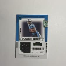 Terrance Marshall Jr 2021 Panini Contenders Rookie Ticket Swatches card