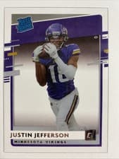 Justin Jefferson 2020 Panini Chronicles Clearly Donruss Rated Rookies card