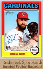 Drew Rom 2024 Topps Heritage Real One Autograph card