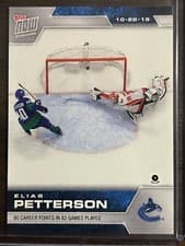 Elias Pettersson 2019 Topps Now NHL Stickers card