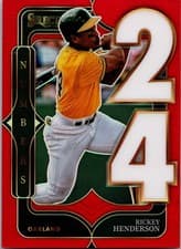 2025 Panini Select Select Numbers Rickey Henderson #12 card