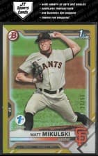 Matt Mikulski 2021 Bowman Draft 1st Edition card