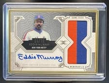 2025 Topps Definitive Collection Framed Autograph Patch Collection Eddie Murray #FAPC-EM card