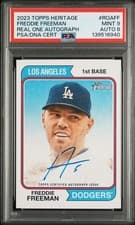 Freddie Freeman 2023 Topps Heritage Real One Autographs card