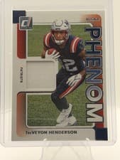 TreVeyon Henderson 2025 Donruss Rookie Phenom Jerseys card