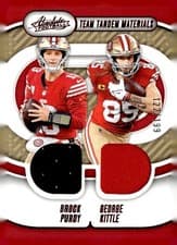 2024 Panini Absolute Team Tandem Materials Brock Purdy / George Kittle #TTM-SF card