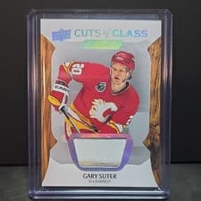 Gary Suter 2024-25 Upper Deck Engrained Icons Cuts of Class Relics card