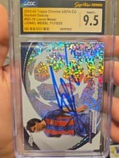 Lionel Messi 2023 Topps Chrome UEFA Club Starball Debut card