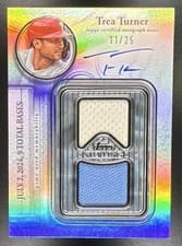 2025 Topps Sterling Swings Autographed Relics Trea Turner #SWA-TT card