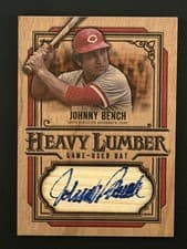 2025 Topps Heavy Lumber Autograph Relics Series One Johnny Bench #HLAR-JB card