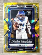 2025 Panini Prizm Draft Picks Student Orientation Ashton Jeanty #23 card