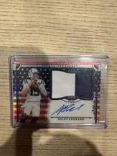 2025 Panini National Treasures Rookie Patch Autographs Riley Leonard #174 card