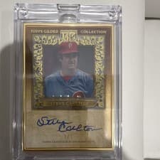 2025 Topps Gilded Collection Gold Framed Hall of Fame Autographs Steve Carlton #HAFA-SC card