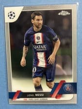Lionel Messi 2022 Topps Chrome UEFA Club Competitions card
