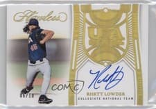 Rhett Lowder 2024 Panini Flawless USA Baseball Signatures card