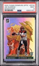 Joe Burrow 2020 Panini Donruss Optic Downtown card