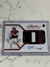 Spencer Rattler 2024 Panini National Treasures Collegiate Flawless Rookie Patch Autograph card