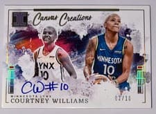 2025 Panini Impeccable WNBA Canvas Creations Courtney Williams #22 card