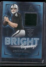 Aidan O'Connell 2024 Panini Luminance Bright Beginnings Relics card