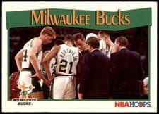 Milwaukee Bucks 1991-92 Hoops Base Set card