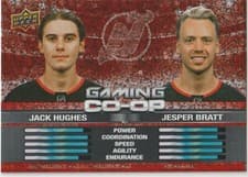 2024-25 Upper Deck Gaming Co-Op Jack Hughes / Jesper Bratt #CGO-19 card
