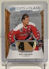 Rod Langway 2024-25 Upper Deck Engrained Icons Cuts of Class Relics card