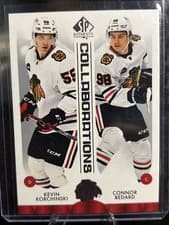 Kevin Korchinski / Connor Bedard 2023 SP Authentic Collaborations card