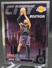 LeBron James 2023 Panini Hoops Premium Stock City Edition card