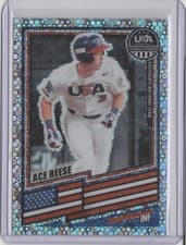 Ace Reese 2026 Panini Stars and Stripes Prizm USA Material card