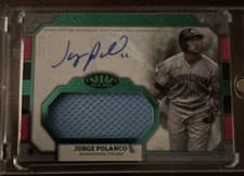 2024 Topps Tier One Autographed Jumbo Relics Jorge Polanco #AT1JR-JPO card