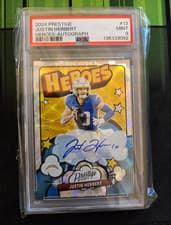 2024 Panini Prestige Heroes Xtra Points Autographs Justin Herbert #13 card