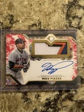 2025 Topps Diamond Icons Autographed Jumbo Patches Mike Piazza #AJP-MP card